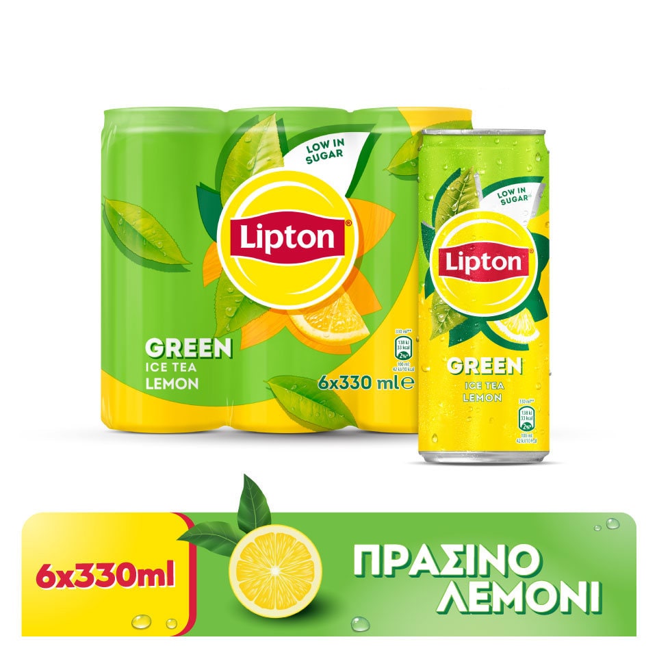 LIPTON Ice Tea Green Λεμόνι 6x330ml
