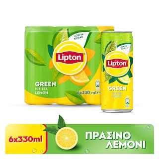 LIPTON | LIPTON GREEN LEMON CAN 6X330ML