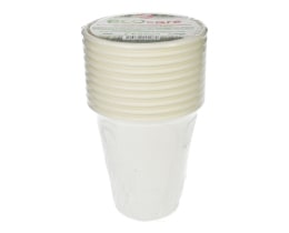 ECOCARE | Ποτήρια Βιοδιασπώμενα 260ml Λευκά 10 Τεμάχια