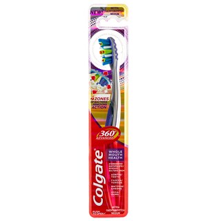 COLGATE | Οδοντόβουρτσα 360 Advanced Health Μέτρια 1 Τεμάχιο