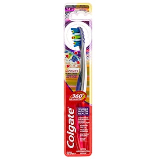 COLGATE | Οδοντόβουρτσα 360 Advanced Health Μέτρια 1 Τεμάχιο