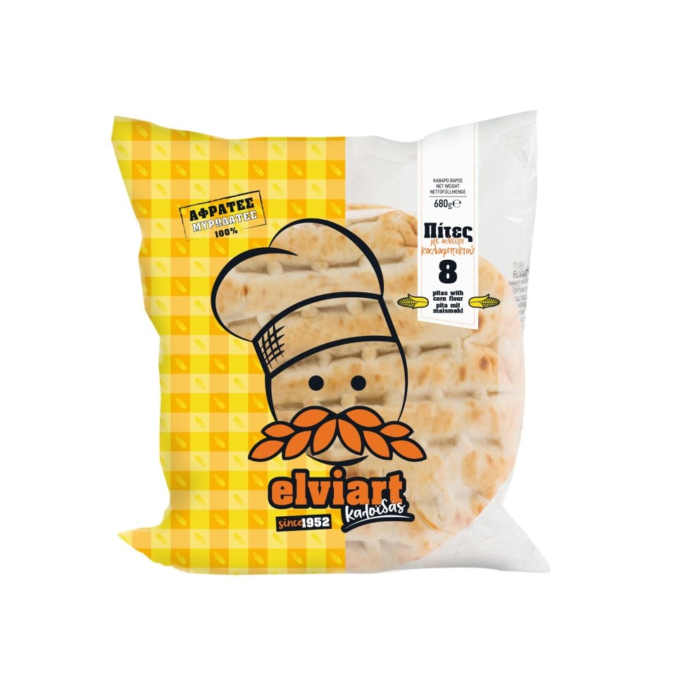 ELVIART Πίτες Με Αλεύρι Καλαμποκιού 680gr