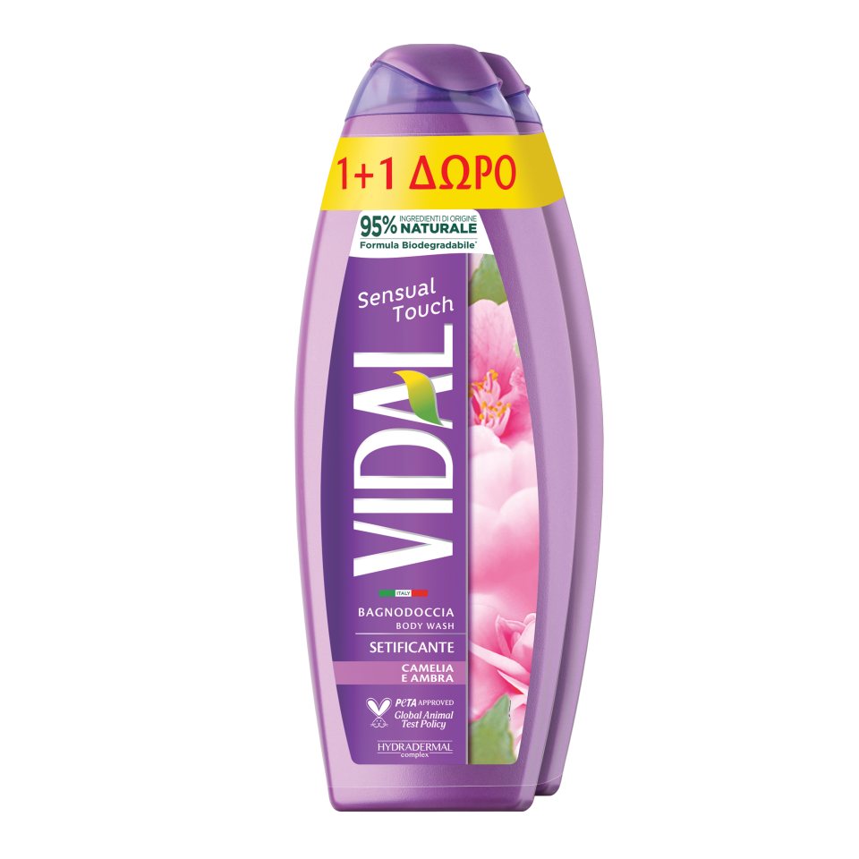 VIDAL Αφρόλουτρο Sensual Touch 750ml 1+1 Δώρο