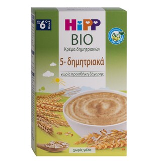 HIPP | Παιδική Κρέμα Βιολογική 5 Δημητριακών 200gr