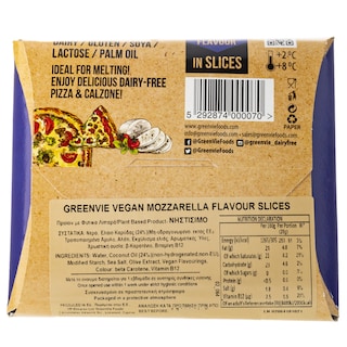 GREEN VIE | Greenvie Vegan Νηστίσιμο Γεύση Mozzarella Φέτες 180g