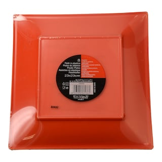 - | ΠΙΑΤΑ ΠΛΑΣΤΙΚΑ ΤΕΤΡΑΓΩΝΑ ΠΟΡΤΟΚΑΛΙ 23 CM 8 TEM