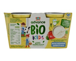 ADVANCE | Γιαούρτι Advance Kids BIO Μήλο Μπανάνα Δημητριακά 2X150 gr