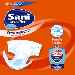 SANI | ΠΑΝΕΣ ΑΚΡΑΤΕΙΑΣ SENSITIVE LARGE No 3 12 ΤΕΜ