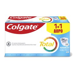 COLGATE | Οδοντόκρεμα Total Advanced Visible Proof 75ml 1+1 Δώρο