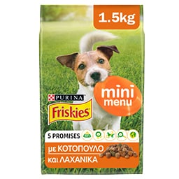 FRISKIES | Σκυλοτροφή Mini Menu Κοτόπουλο & Λαχανικά 1.5 Kg