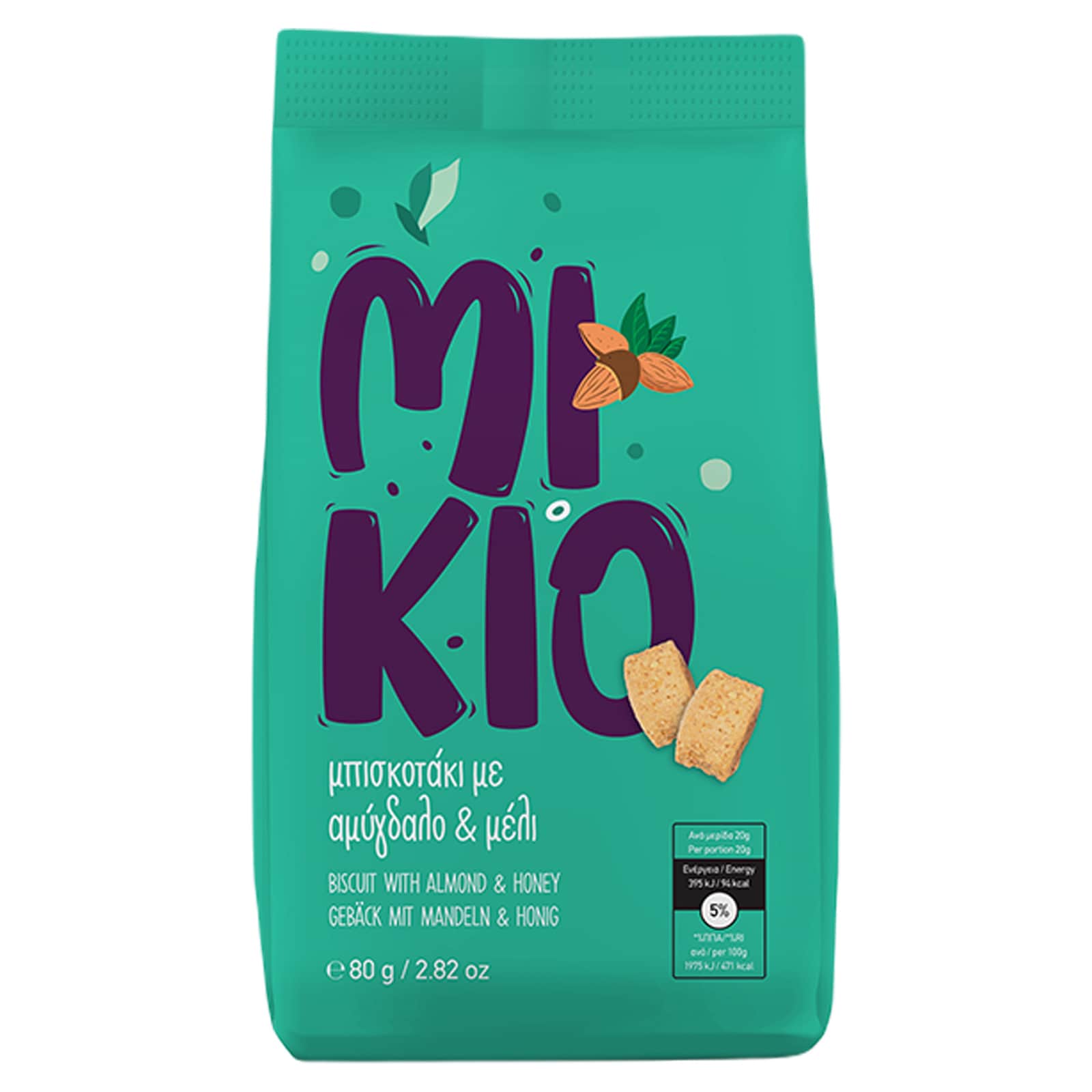 ΚΡΗΤΩΝ ΑΡΤΟΣ Μπισκοτάκι Μικιό Αμύγδαλο και Μέλι 80g