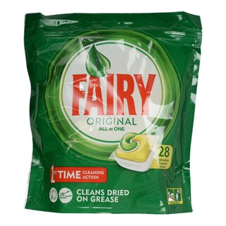 FAIRY | Κάψουλες Πλυντηρίου Πιάτων All in 1 Λεμόνι 28 Τεμάχια