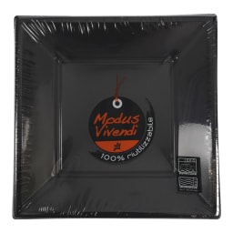 - | ΠΙΑΤΑ ΠΛΑΣΤΙΚΑ ΤΕΤΡΑΓΩΝΑ ΜΑΥΡΑ 23 CM 8 TEM