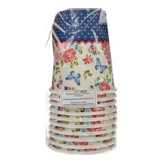 DUNI BIO | Ποτήρια Βιοδιασπώμενα Roses 240ml 10 Τεμάχια