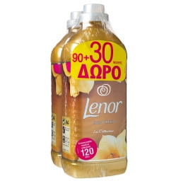 LENOR | Μαλακτικό Ρούχων La Collection Gold Orchid 90+30 Μεζούρες Δώρο