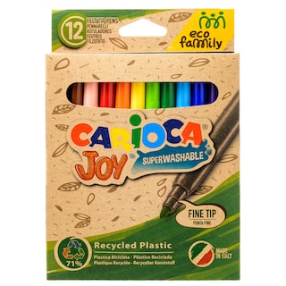 CARIOCA | Μαρκαδόροι Eco Joy Washable 12 Τεμάχια