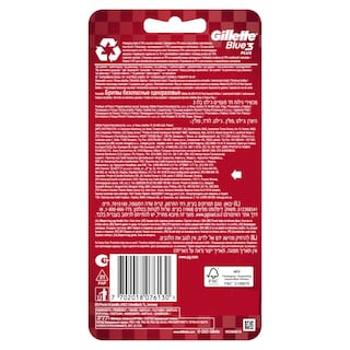 GILLETTE | Ξυραφάκια Μίας Χρήσης Blue 3 Plus Red 3 Τεμάχια