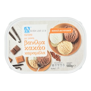 ΑΒ | Παγωτό Βανίλια Κακάο Καραμέλα 1kg