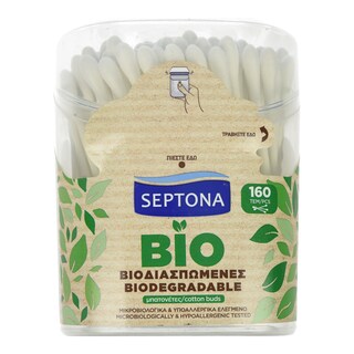 SEPTONA | Μπατονέτες Bio Βιοδιασπώμενες 160 Τεμάχια
