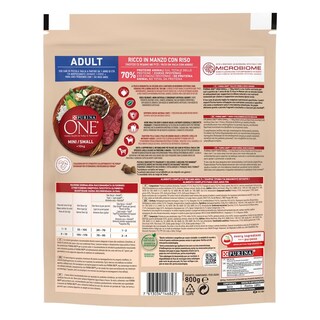 PURINA ONE | Σκυλοτροφή One Mini Adult Βοδινό Με Ρύζι 800 gr