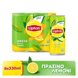 LIPTON | LIPTON GREEN LEMON CAN 6X330ML