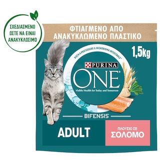 PURINA ONE | Γατοτροφή Adult Σολομός & Δημητριακά 1.5Κg