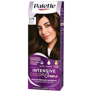 PALETTE | Βαφή Μαλλιών Intensive 3.76 Καστανό Σκούρο Σοκολατί 1 Τεμάχιο