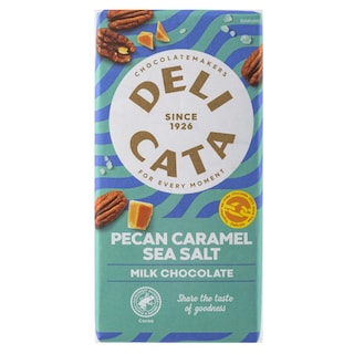 DELICATA | Σοκολάτα Γάλακτος με Πεκάν Καραμέλα και Αλάτι 150g