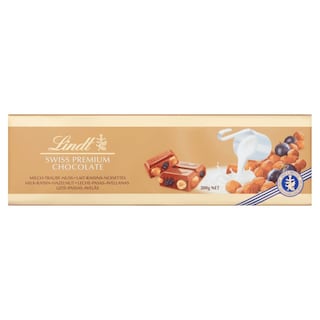 LINDT | Σοκολάτα Γάλακτος Ελβετική Φουντούκι 300gr