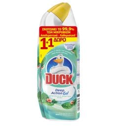 DUCK | Υγρό Καθαριστικό Λεκάνης Deep Action Gel Μέντα 750ml 1+1 Δώρο