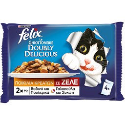 FELIX | Γατοτροφή AGAIL Ζελέ Ποικιλία Κρεάτων 4x100g
