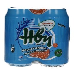 HBH | ΑΝΑΨΥΚΤΙΚΟ ΠΟΡΤΟΚΑΛΙ ΜΠΛΕ ΧΩΡΙΣ ΑΝΘΡΑΚΙΚΟ 4 X 330 ML