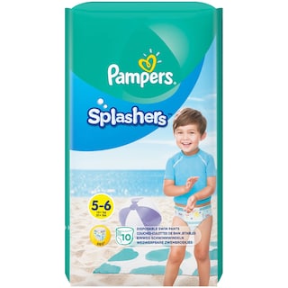 PAMPERS | Πάνες βρακάκι Μαγιό Μωρού Splashers Νο5-6 14kg+ 10 Τεμάχια