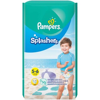 PAMPERS | Πάνες βρακάκι Μαγιό Μωρού Splashers Νο5-6 14kg+ 10 Τεμάχια