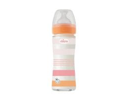 CHICCO | Μπιμπερό Γυάλινο Well Being Anti-Colic 0m+ Ροζ 240ml