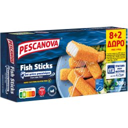 Fish Sticks Φιλέτο Μπακαλιάρου 240g + 60g Δώρο