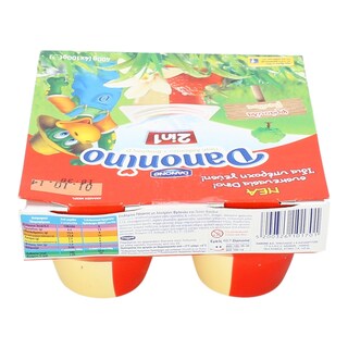 DANONINO | ΕΠΙΔΟΡΠΙΟ ΓΙΑΟΥΡΤΙΟΥ 2 ΣΕ 1 ΦΡΑΟΥΛΑ ΒΑΝΙΛΙΑ 4 Χ 100 ML 4 Χ 100 ML