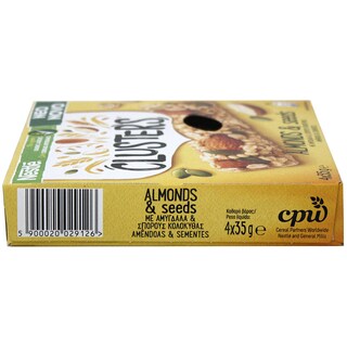 NESTLE | CLUSTERS | CLUSTERS ALMON.SEED.BAR.4X35G AΜΥΓΔΑΛΟ ΚΑΙ ΣΠΟΡΙΑ 4X35 GR