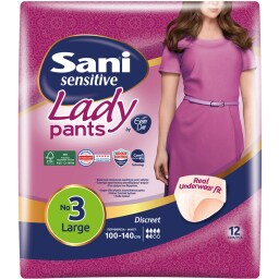 SANI | Εσώρουχα Ακράτειας Lady Discreet Pants Large No3 12 Τεμ.