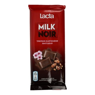 LACTA | LACTA MLK NOIR SALT ALMONDS 85G NOIR ΜΕ ΑΛΑΤΙΣΜΕΝΑ ΑΜΥΓΔΑΛΑ 85 GR