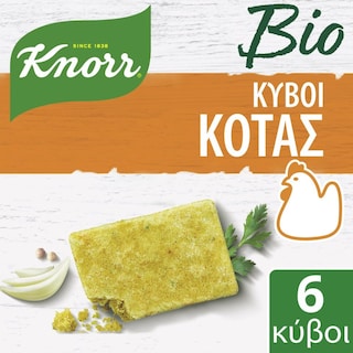 KNORR | Κύβοι Ζωμού Κότας Βιολογικοί 60g Έκπτωση 20%