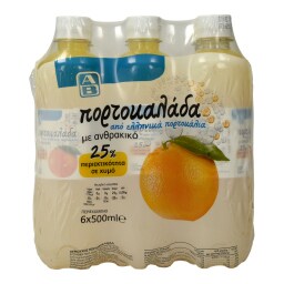 ΑΒ | Αναψυκτικό Πορτοκαλάδα Με Ανθρακικό Φιάλη 6 X 500ml