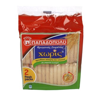 ΠΑΠΑΔΟΠΟΥΛΟΥ | ΦΡΥΓΑΝΙΕΣ ΣΙΤΟΥ ΧΩΡΙΣ 2 X 110 GR