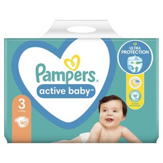 PAMPERS | Πάνες Active Baby Giant Pack No 3 6-10 Kg 90 Τεμάχια