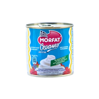 MORFAT | Σαντιγί Φυτική Κρέμα Morfat Creamy Χωρίς Ζάχαρη 250g