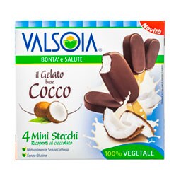VALSOIA | COCONUT ICE CREAM MINI STICKS  4X50GR