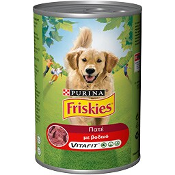 FRISKIES | Σκυλοτροφή Active Σε Κονσέρβα Mοσχάρι Πατέ 1.2 Kg