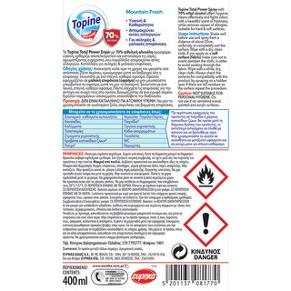 TOPINE | TOPINE POWER SPR.MOUNTAIN FRESH 400ML