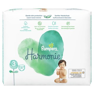PAMPERS | Πάνες Μωρού Harmonie Νο3 31 Τεμάχια