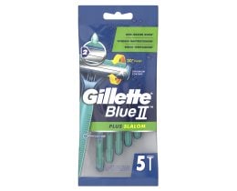 GILLETTE | BLUE II PLUS SLALOM | Ξυριστική Μηχανή Μιας Χρήσης Plus Slalom 5 Τεμάχια